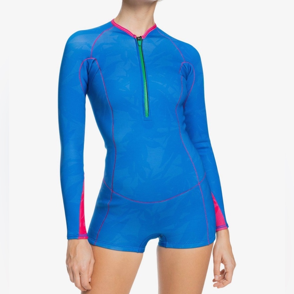 Roxy - 1.5mm POP Surf Long Sleeve Front Zip Springsuit - Size 14 - New